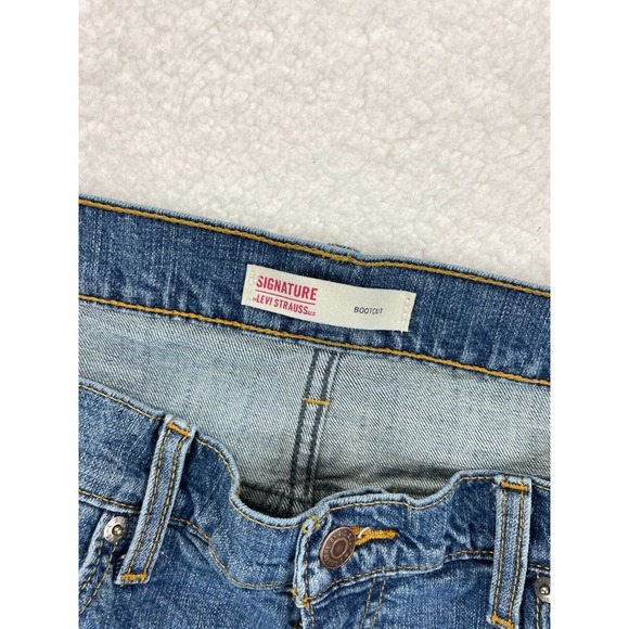 Signature Levi Strauss & Co Jeans Mens Blue Light Wash Bootcut Denim Pants 36x30 - Picture 8 of 10